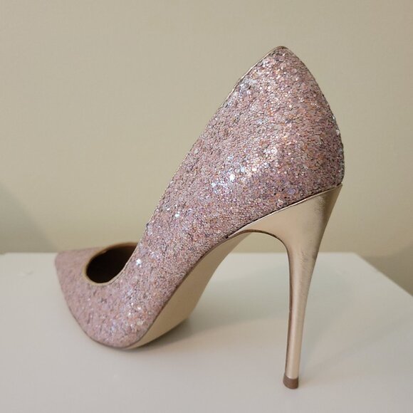 Steve Madden | Daisie Pink Glitter Heel, Size 9 - Picture 8 of 16